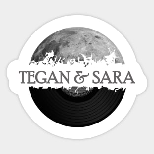 Tegan and Sara moon vinyl Sticker